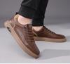 2025 Men's Trendy Height-Boosting White Casual Sneakers - Versatile, Breathable, Soft Sole, Sporty Leather Design