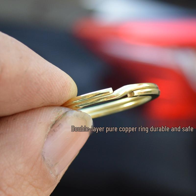 Retro Messing- und Kupfer-Schlüsselanhänger mit Hüftaufhänger und Schnallenring