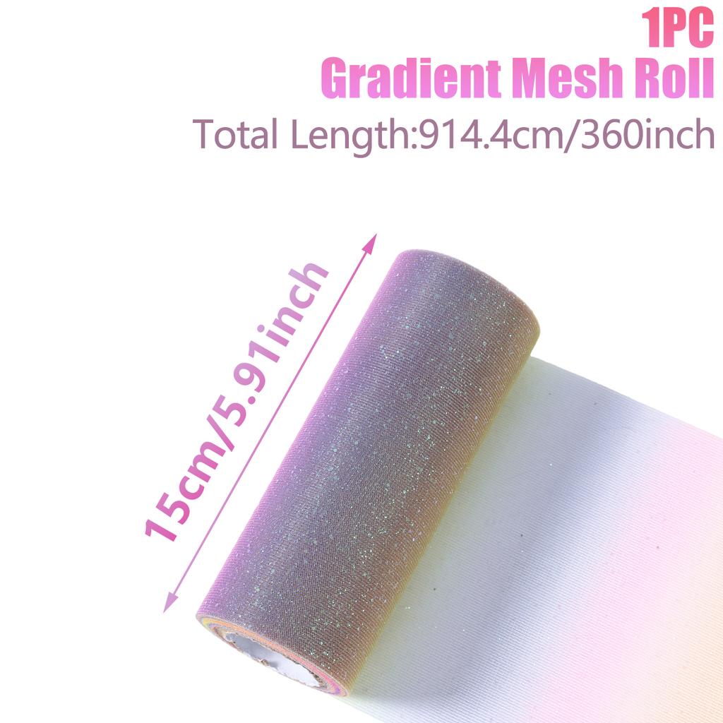 10 Yard 15cm Sparkle Glitter Tulle Rolls for Tutu Gift Wrapping Wedding Decoration Crafts Party Backdrop Gift Ribbon Supplies