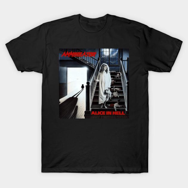 

Men Black Print T-shirt Annihilatorr - Alice In Hells Album 1989 No-Cut Transfer Paper Print Cotton Tshirt XL чорний