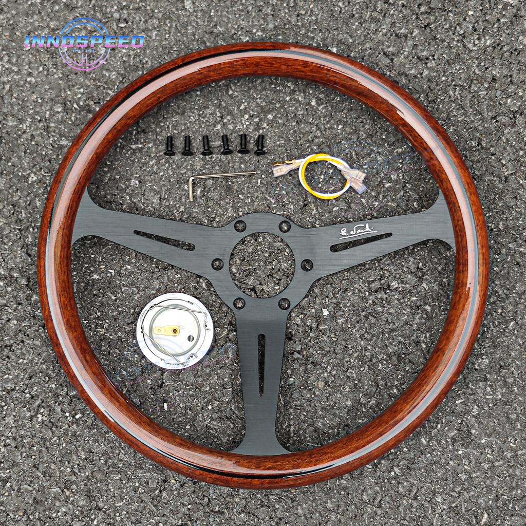 14inch 358mm JDM Classic Wooden Steering Wheel Racing Sport Vintage Wood Steering Wheel Car Accessories