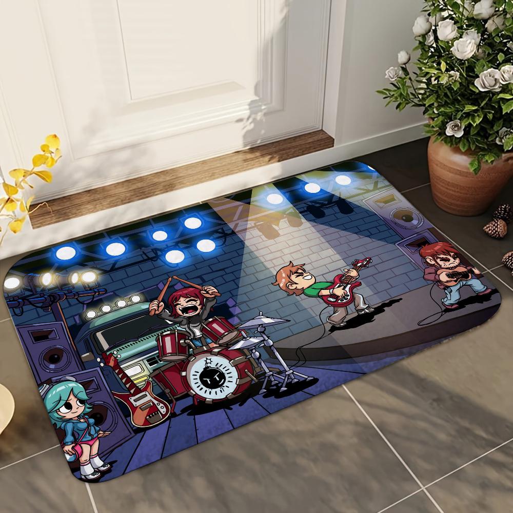 1pc Scott Pilgrim Bathroom Absorbent Mats Anti-Slip Mats Home Decor Supplies Carpets Home Kitchen Floor Mats
