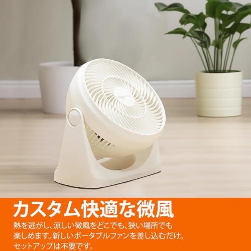 Amazon Basics Circulator Fan, 8-tatami Mat Size, Fixed Head, Manual Up/down Movement, White