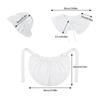 3 Pieces Halloween Colonial Costume Accessories Colonial Apron Pilgrim Costume Set White Mobs Caps Half Apron for Woman