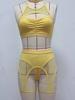 Women's Underwear Sexy Lace Mesh Patchwork Bra And Panty Lace Mesh Perspective Exotic Short Sets Backless Wrap Chest Charm K8OV