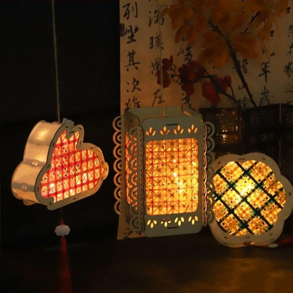 Chinese Style Bamboo Woven Lantern DIY Material Kit Handmade Lantern Traditional Decoration