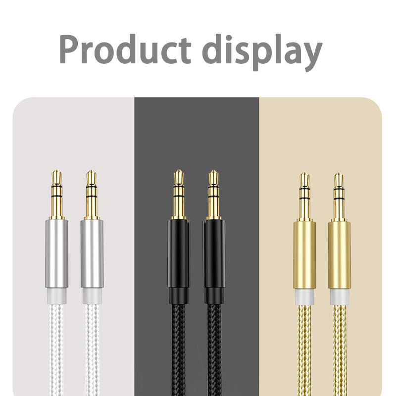 Cable auxiliar Jack de 3,5mm, Cable de Audio, conector Jack de 3,5mm, Cable de altavoz para Samsung, Xiaomi, Redmi, JBL, auriculares, Cable auxiliar para coche, Cable de auriculares