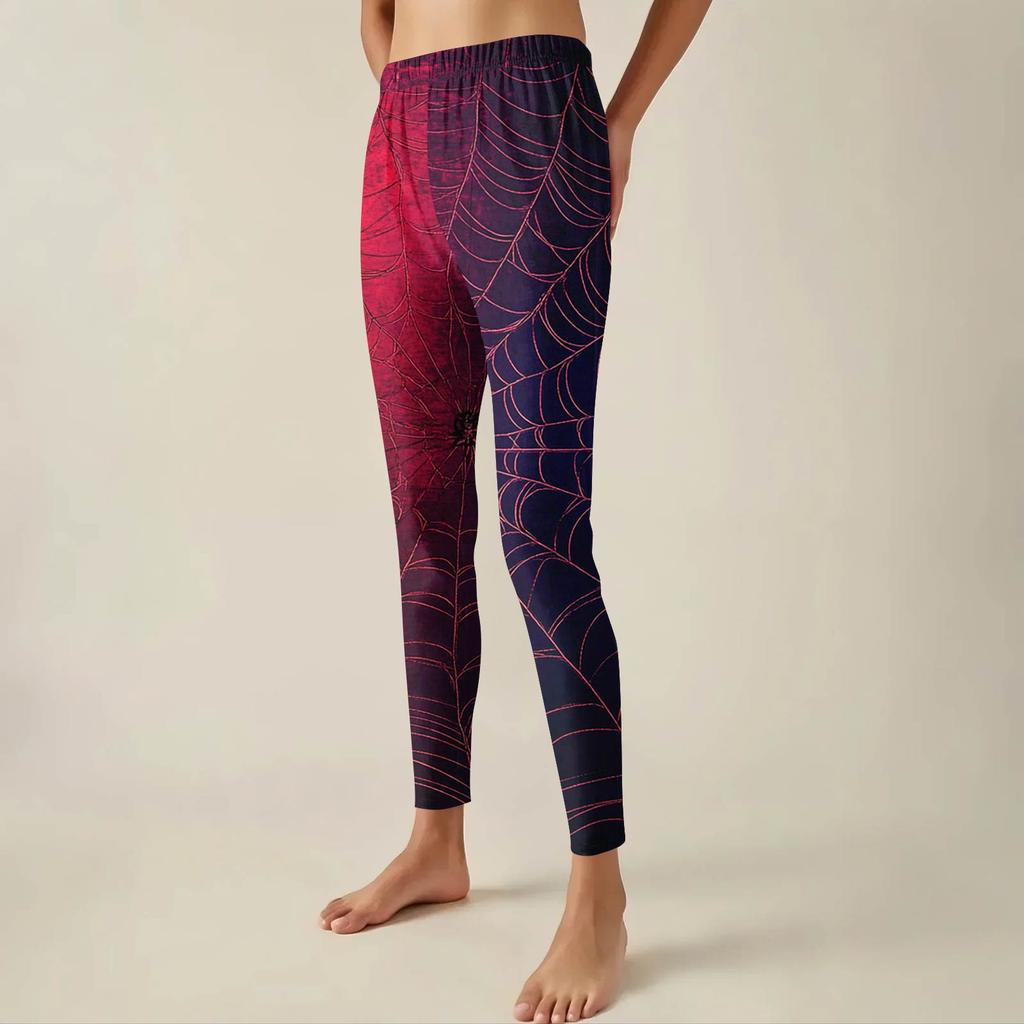 Women's Pants Halloween Printed Stretchy Soft Bottoms Casual Home Sleeping Pants