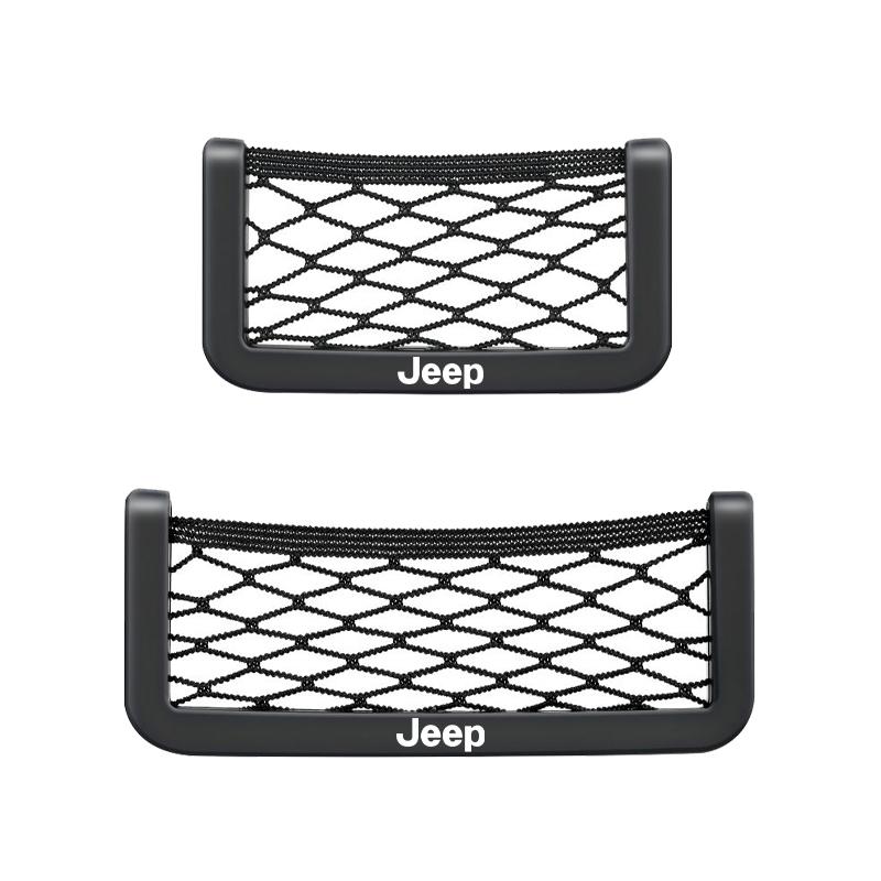 Auto Organizer Aufbewahrungstasche Auto Kleben Netztasche Handyhalter Autozubehör Für Jeep Renegade Wrangler JK JL Grand Cherokee Compass Patriot