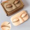 Mini Lash Flat Model Head Practice Eyelash Extension Training Head With Removable Replacement Eyelids With False Eyelashes