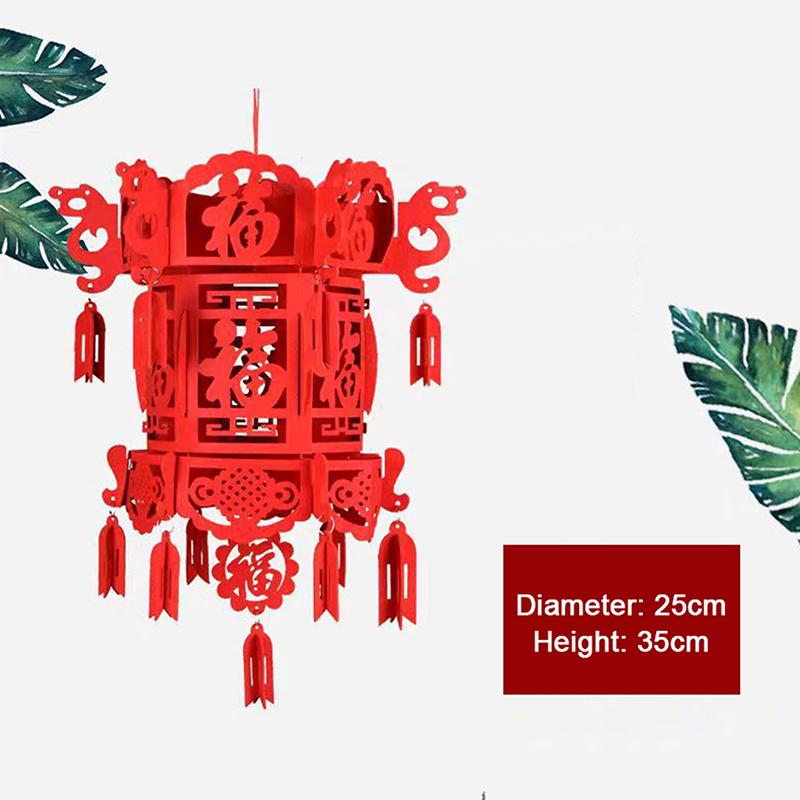 Čínské červené papírové lucerny Festivalové dekorace Oslavné potřeby Vodotěsné Různé velikosti Pro Rok