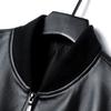 Futing Men's Genuine Sheepskin Baseball Collar Leather Jacket