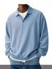 Men's Textured Lapel Casual Knitwear for Autumn and Winter