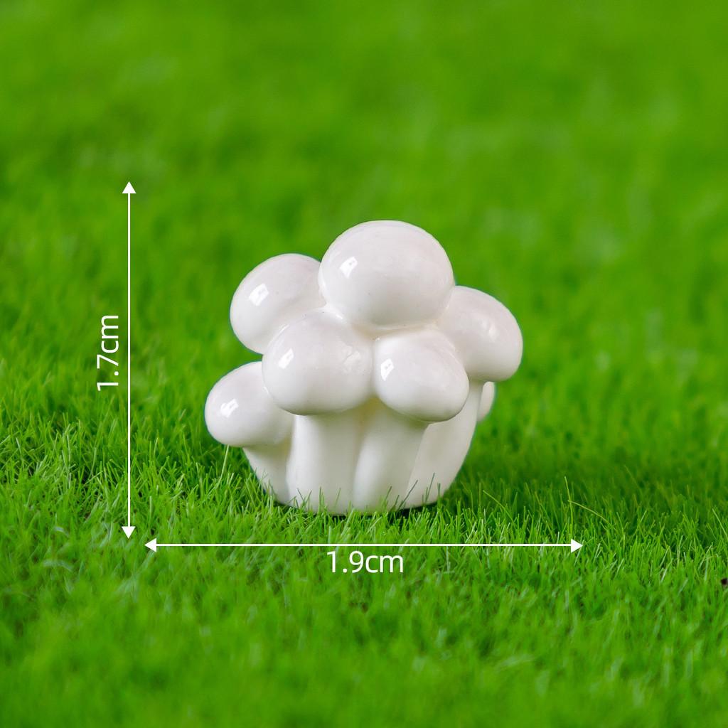 Cute Cartoon Style Resin Mushrooms For Diy Succulent Garden Miniature Decoration