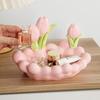 Ceramic Tulip Ornaments Creative Chinese Ornaments Living Room Home Tray Ceramic Tulip Dressing Table Storage Box