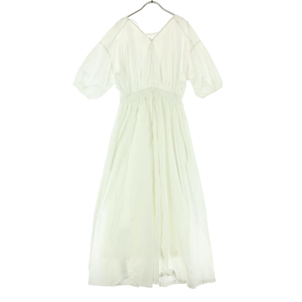 Beauty products BASEMENT Short sleeve Oblong Neck Long dress white Women Used