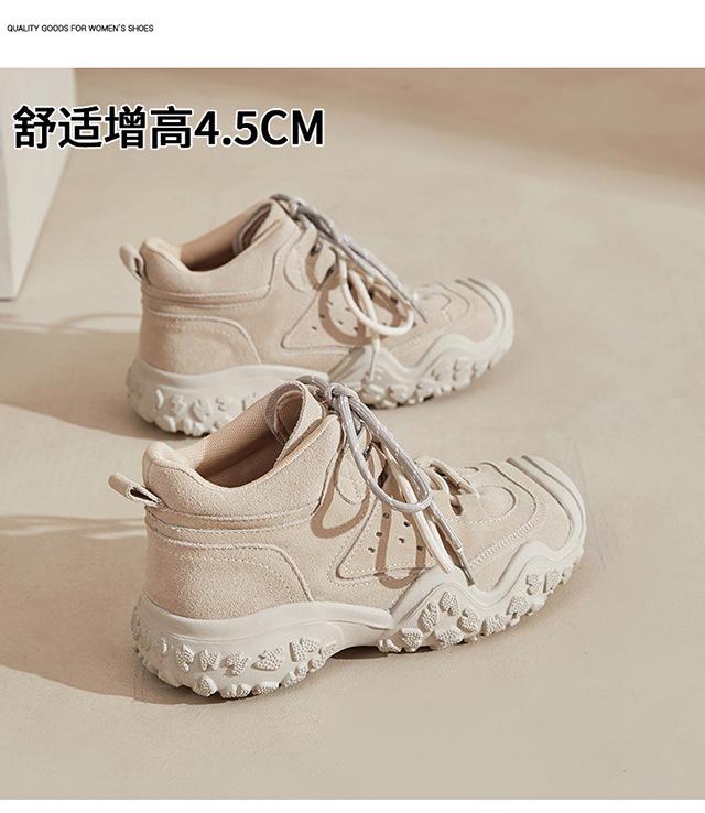 2025 autumn and winter new ugly cute outdoor platform Martin boots women's non-slip breathable desert boots comfortable versatile short boots