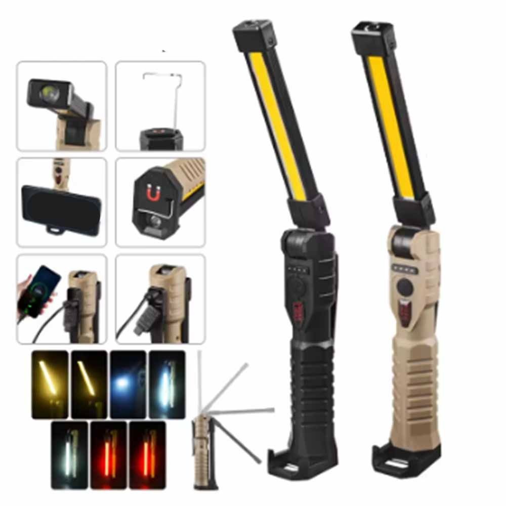 Multi-functional Folding Work Light USB Rechargeable Emergency Car Lamp  Grill Lighting