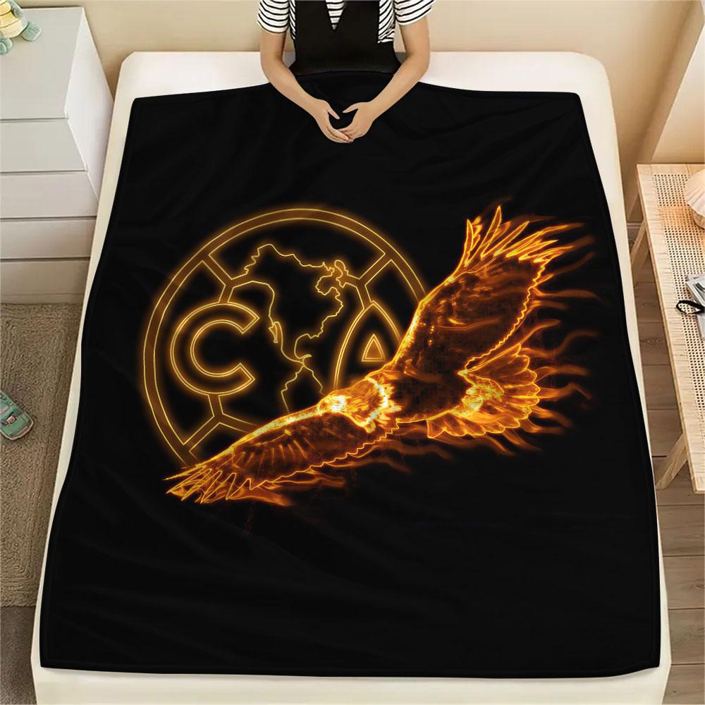 1PC Club America Patterned Flannel Blanket Suitable For All Seasons for Home Decor Warmth and Comfort Gifts Holiday Present
