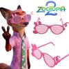 Zootopia Nick Brille Cartoon Niedlich Kindergeburtstagsparty Rosa Brille Spielzeug Mode Film Zubehör Cosplay Requisite Geschenke