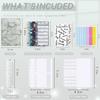 A6 Budget Marble Patterned Leather PU Notebook Binder, Used for Bookkeeping, Saving Money, Family Gifts