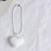 Korean Colorful Heart Keychain Kawaii Candy Color Heart Pendant Silicone Heart Keyring  Bag Hanging