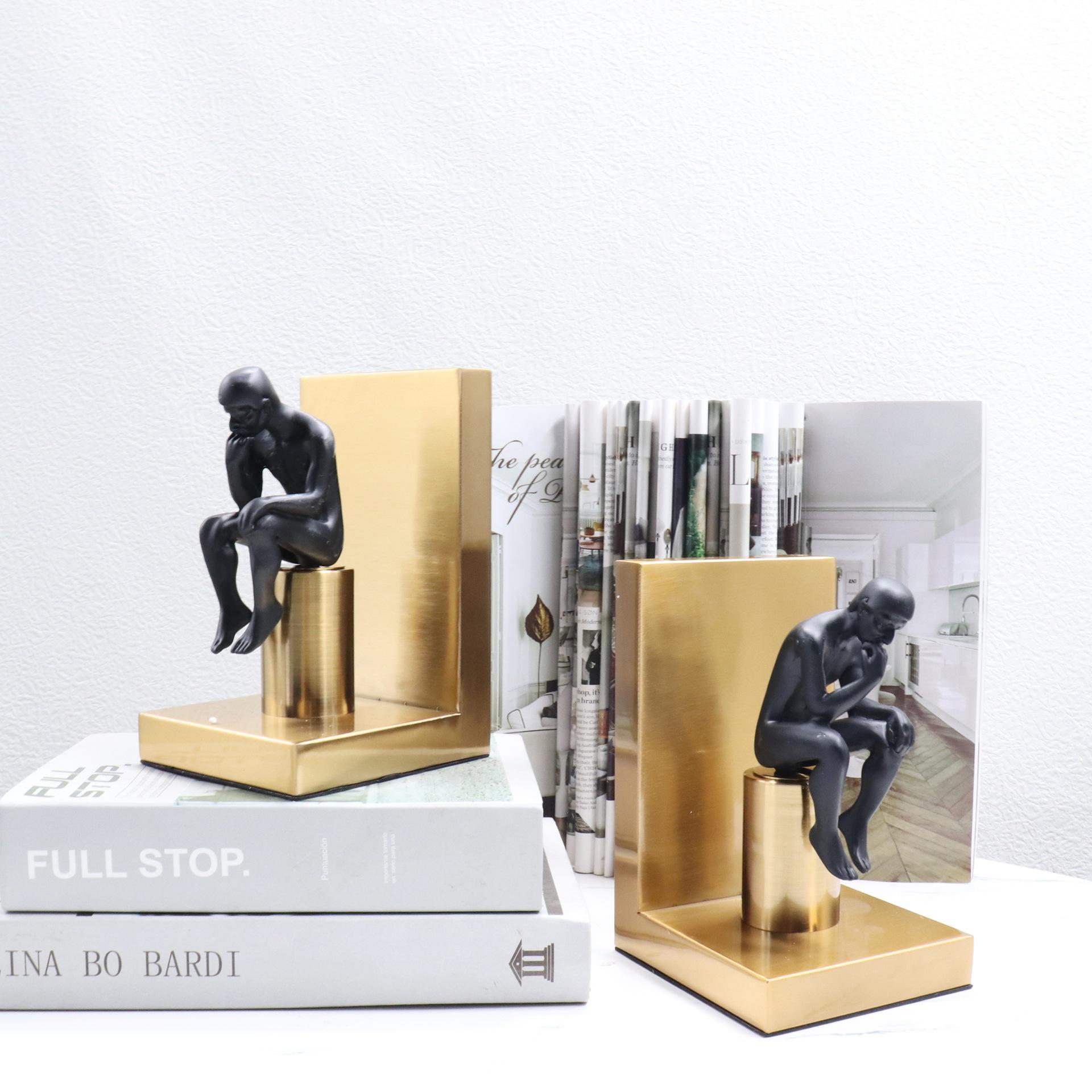 

Artistic Iron Character Bookends for Hotel Lobby Decor Single