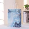 Marble Design Kraft Paper Gift Bag with Handle Birthday Party Packaging Bags Wedding Gifts for Guest Eid Supply Organizer