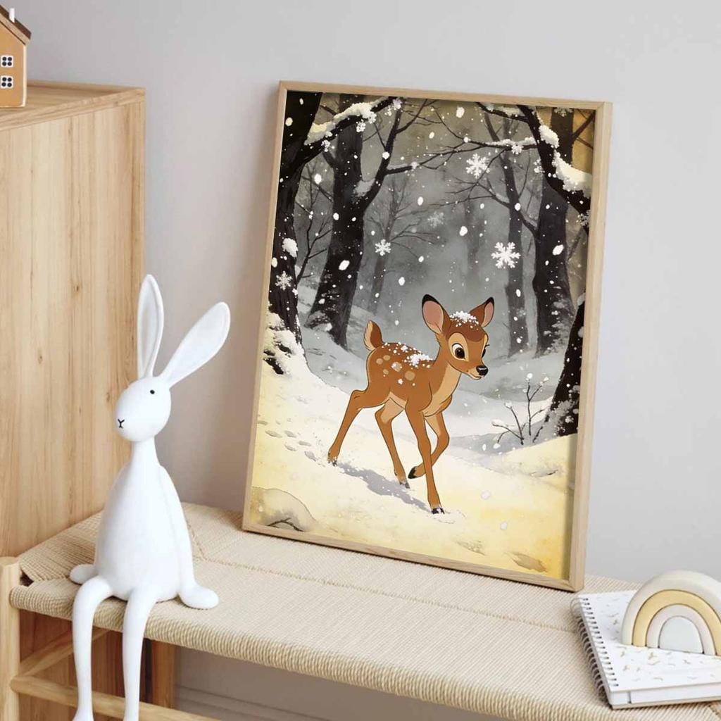 Disney Bambi in winter forest diamond painting mosaic art kit 5D handmade diy gift home decoration