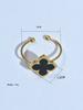 6 Pcs Clover Earring Necklace Bracelet Bangle Ring Zircon Set For Women Ideal for Everyday Accessories and Party Favours