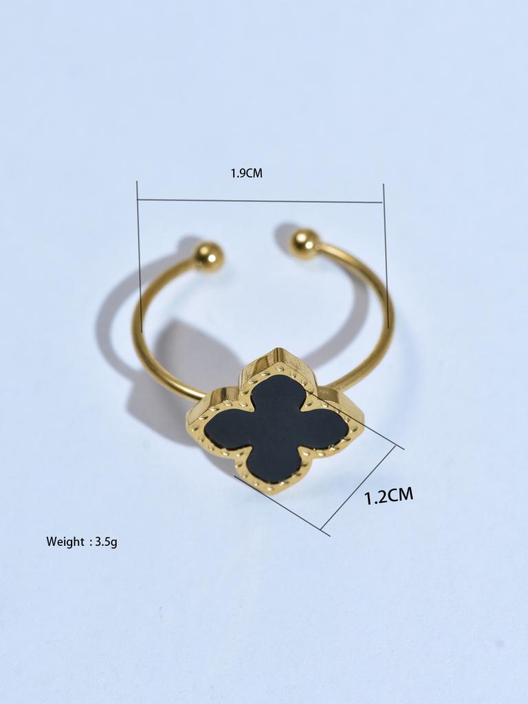 6 Pcs Clover Earring Necklace Bracelet Bangle Ring Zircon Set For Women Ideal for Everyday Accessories and Party Favours