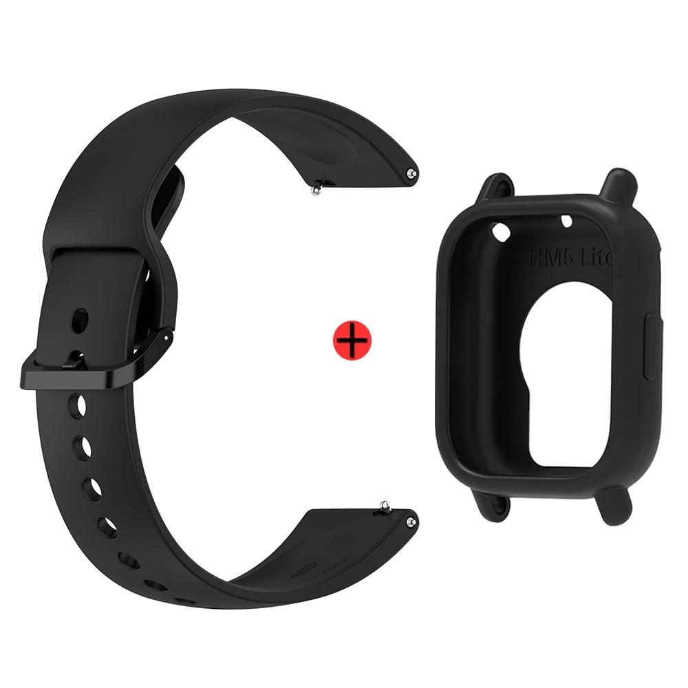 Pro Redmi Watch 5 Lite Silikonový řemínek k hodinkám + Pouzdro Sportovní pásek Spona stejné barvy Náhradní náramek pro Redmi Watch 5 Lite
