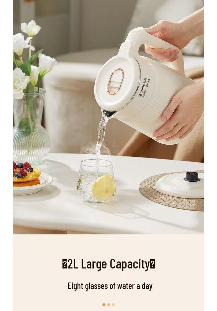Zhigao Household Electric Kettle with Auto Power-off, Large Capacity, and Insulation for Dormitories.