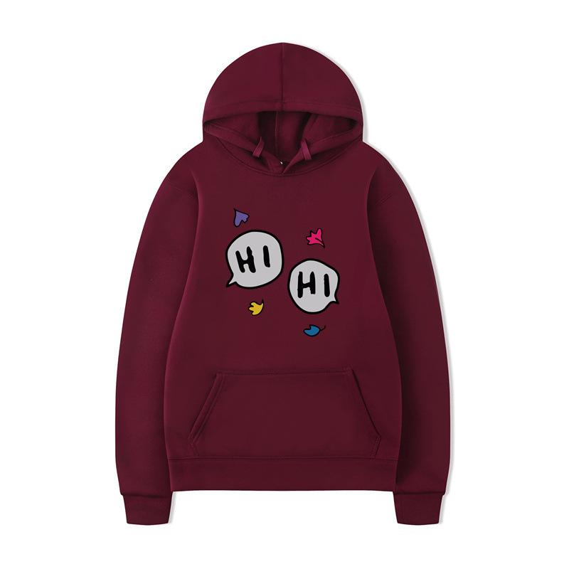 Autumn and Winter Korean Version of Harajuku Fleece Thickened Hooded Pullover Sweater, Male and Female Students Wear Couple Sweater