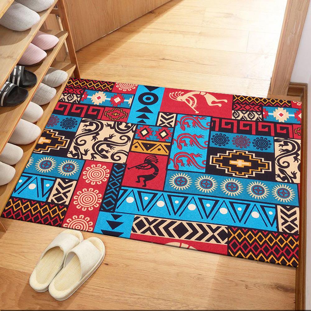 Colorful Kokopelli Dance Floor Mats for Living Room, Bedroom and Room Decoration Are Suitable for Gifts.