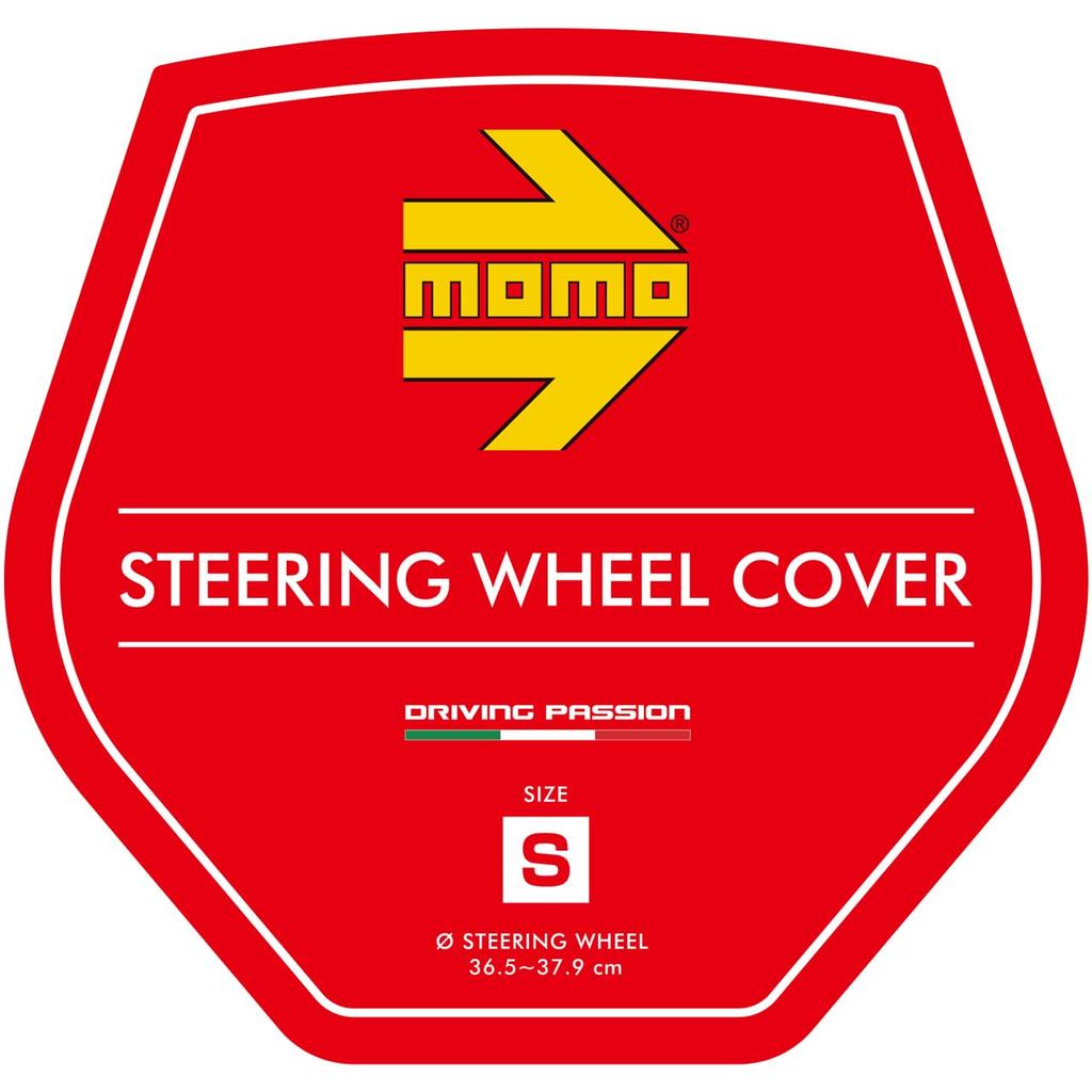 MOMO WAVE Steering Wheel Size Cover, Italy, Milan, S, Black/Yellow