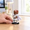 Cat Desk Accessories 3D Printed Knight Figurine, Medieval Armored Statue with Longword Armor Ornament and Cape, Collectible Kitten Model for
