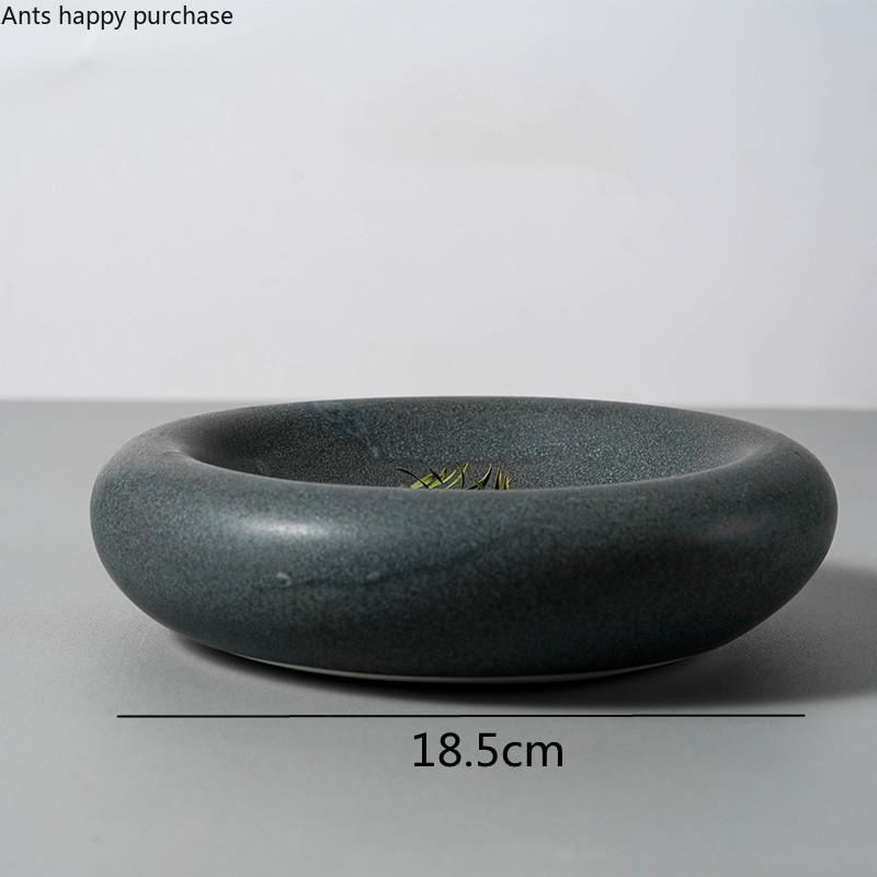 

Black Thick Dinner Plate Round Ceramic Plates Dessert Bowl Soup Plates Restaurant Tableware Fruit Plate Salad Bowl Snack Tray