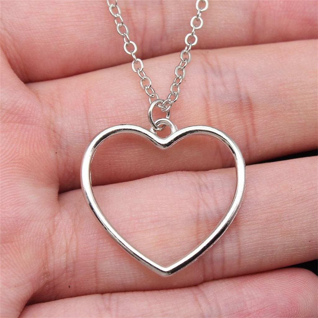 Necklace On The Neck 43cm Chain Peach Heart Nameplate Wedding Jewelry Findings QN057