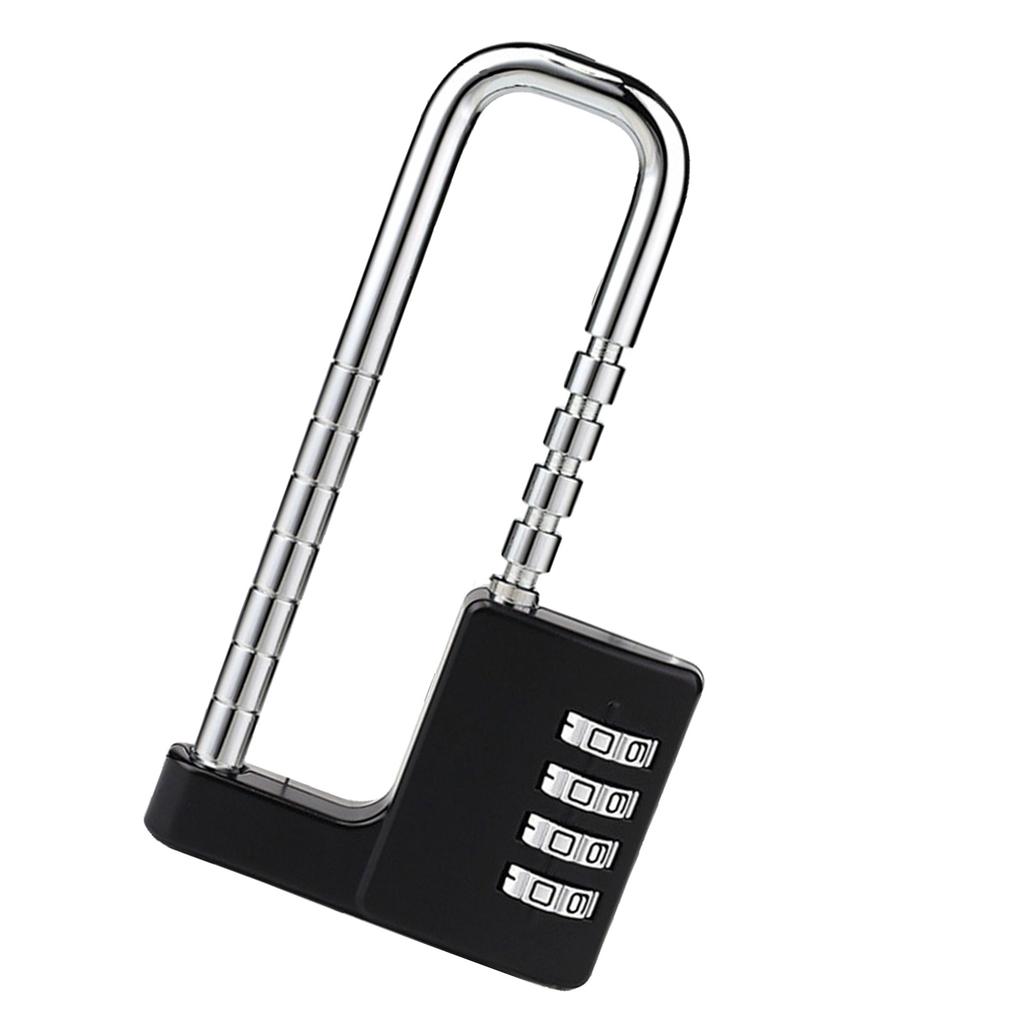 Adjustable Combination Lock Long Shackle Security Padlock Versatile Combination Lock Upgraded for Gym School & Fences