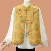 Floral Print Spring Vest: Fashionable Shawl for Middle-Aged and Elderly Women