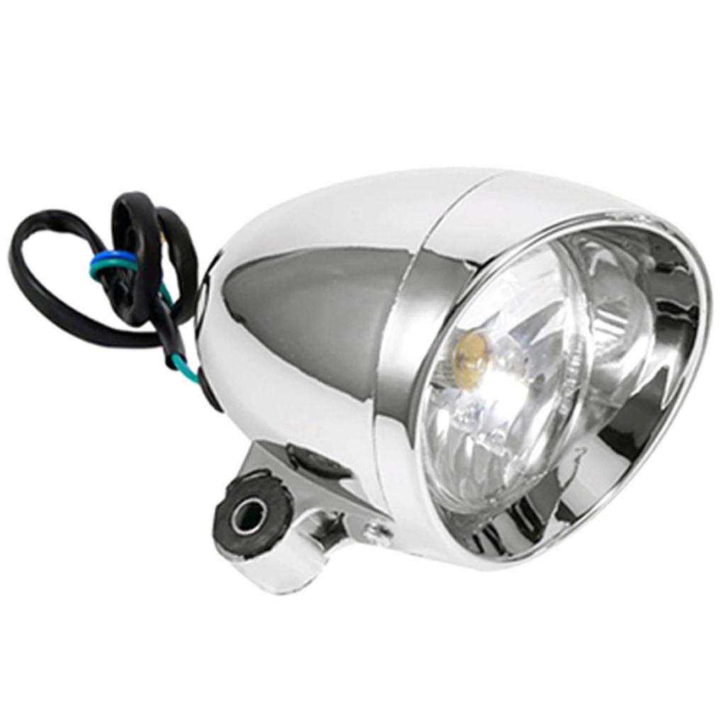 1/2Pcs 2 4' Chrome Motorcycle Front Headlight Fog Light Lamp Motorcycle Motorbike Retro Visor LED Passing Fog Auxiliary Light