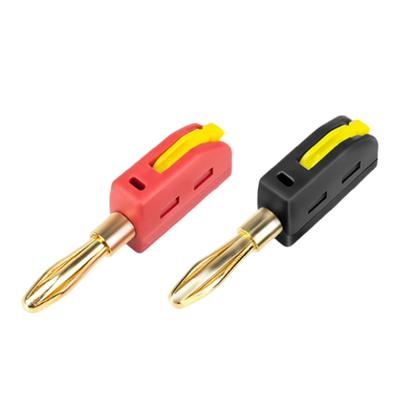 No Solder Quick Connection Banana Plug Suitable for High Power Devices with 32A Current Capacity and Gold Plated Contact