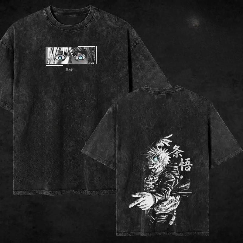

Jujutsu Kaisen Hakari Kinji Printed Tee Men Women Washed Cotton T-shirts Manga Vintage T Shirt Harajuku Male Short Sleeve Tshirt XXL
