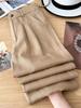 Women's High-Waisted Tencel Linen Wide-Leg Pants - Summer 2026 Thin Style, Long Drape, Cotton Ramie Blend, Straight-Leg Design