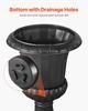 Plastic Urn Planters, 40 X 67 Cm, 2 Pack Black Classic Flower Pots Front Porch Planters, Indoor & Outdoor Vase for Wedding, Party, Event, Home, Stage,
