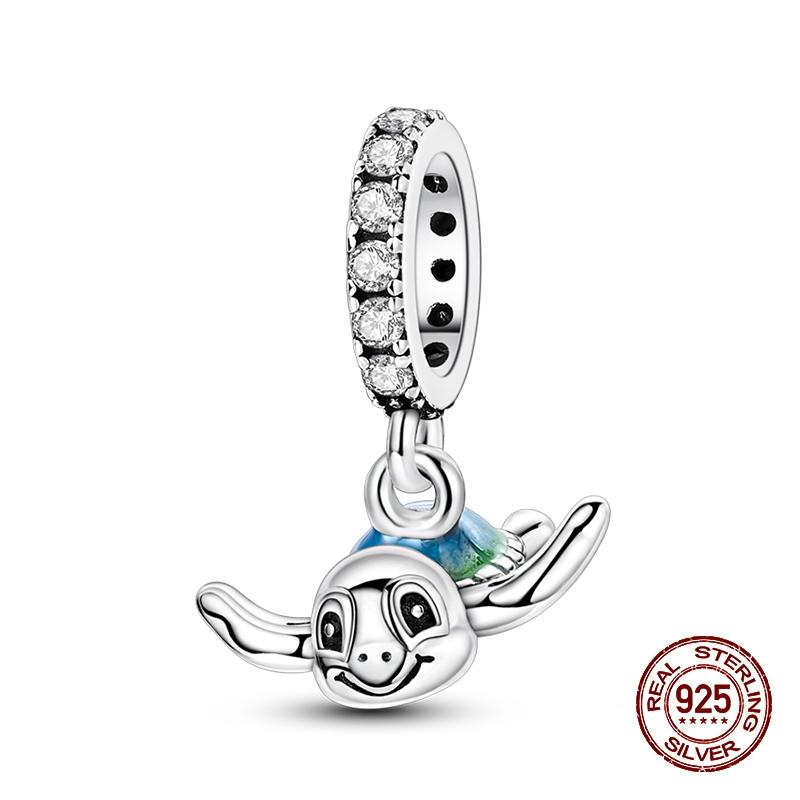 Summer Brand New Copper Metal Zircon Crab Octopus Jellyfish Turtle Shell Charm Bead Components Bead Components Compatible With Authentic Original