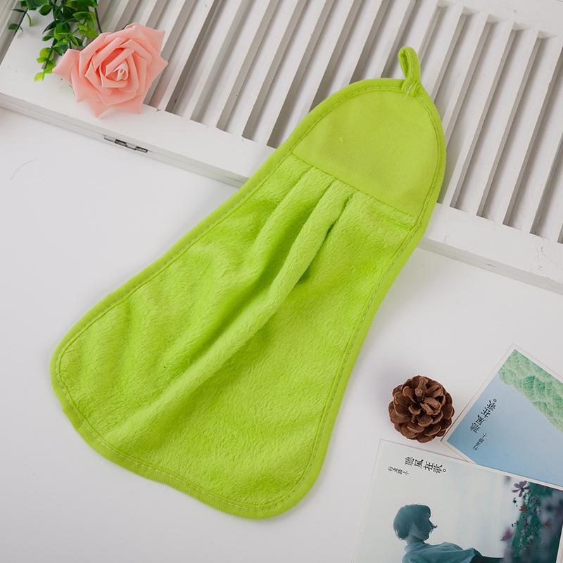 Hand Velvet Coral Towel Hanging Kitchen Towel Towel Absorbent Wipe Children Soft