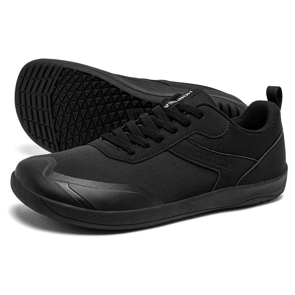 

Обувь с широким носком Мужская Женская Минималистичные Кроссовки из сетки и искусственной кожи На шнуровке Легкие Дышащие Туфли для ходьбы 37 чёрный