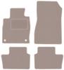Beige Velours-Fußmatten für: Nissan Juke II F16 Crossover (2019-)